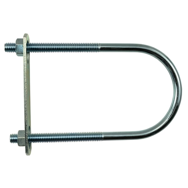 Midwest Fastener Round U-Bolt, 5/16"-18, 2-1/2 in W, 5-3/16 in H, Zinc Plated Steel, 10 PK 52270 - main
